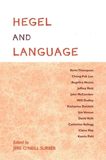 Cover of Hegel and Language