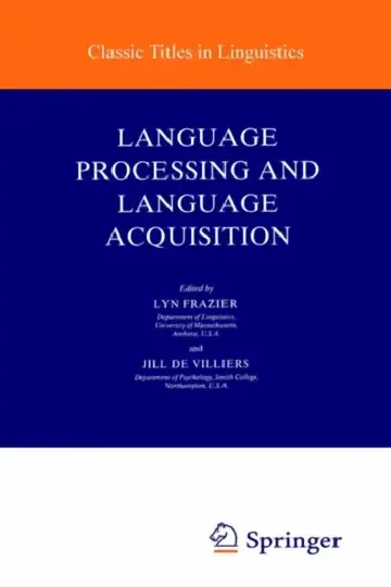 Cover of Language Processing and Language Acquisition