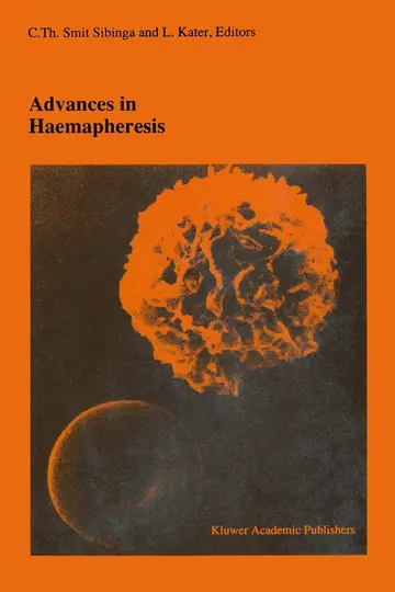 Cover of Advances in haemapheresis