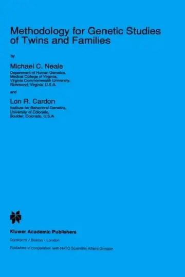 Cover of Methodology for Genetic Studies of Twins and Families