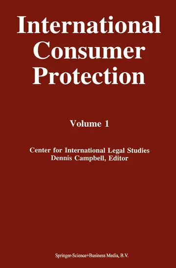 Cover of International Consumer Protection