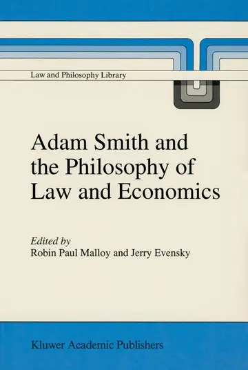 Cover of Adam Smith and the Philosophy of Law and Economics