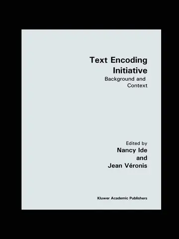 Cover of Text Encoding Initiative