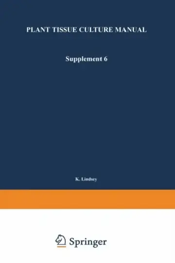 Cover of Plant Tissue Culture Manual