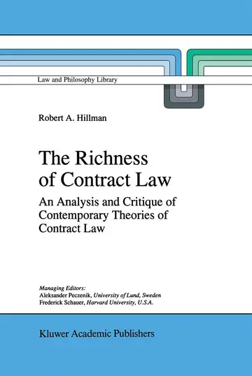 Cover of The Richness of Contract Law