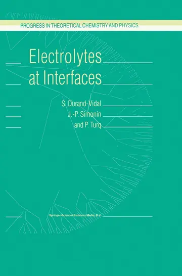 Cover of Electrolytes at Interfaces
