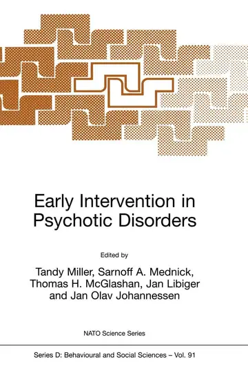 Cover of Early Intervention in Psychotic Disorders