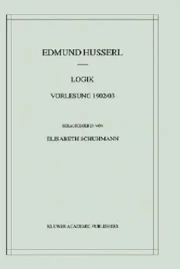 Cover of Logik Vorlesung 1896