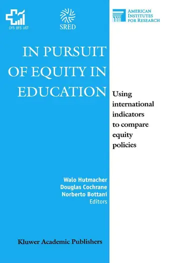 Cover of In Pursuit of Equity in Education