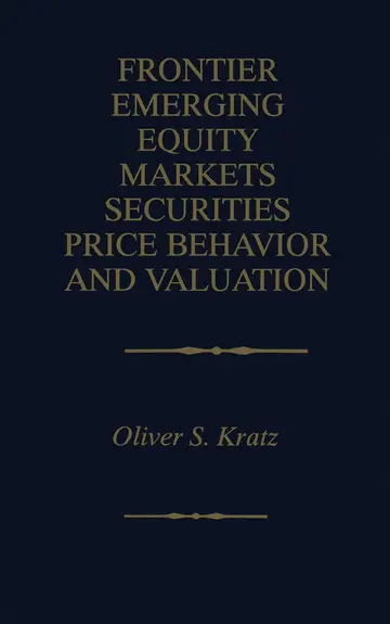 Cover of Frontier Emerging Equity Markets Securities Price Behavior and Valuation