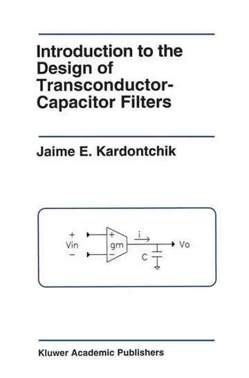 Cover of Introduction to the Design of Transconductor-Capacitor Filters
