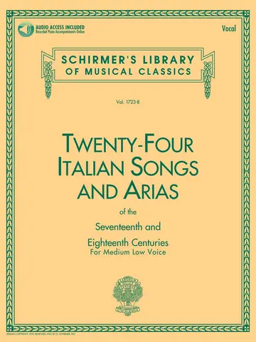 Cover of Twenty-Four Italian Songs and Arias of the Seventeenth and Eighteenth Centuries