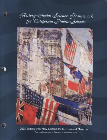 Cover of History-Social Science Framework for California Public Schools