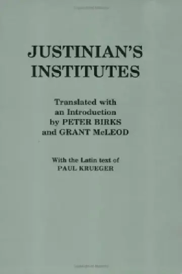 Cover of Justinian's "Institutes"