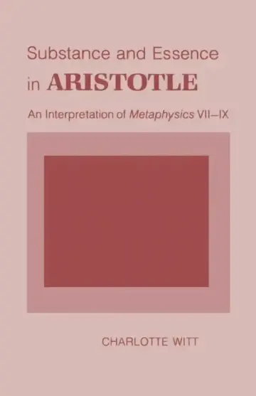 Cover of Substance and Essence in Aristotle