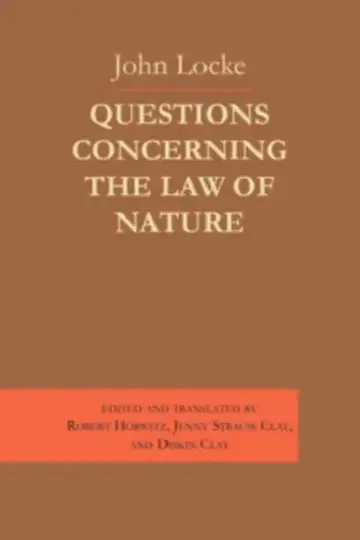 Cover of Questions Concerning the Law of Nature