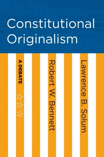Cover of Constitutional Originalism