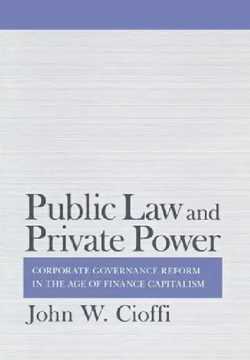 Cover of Public Law and Private Power