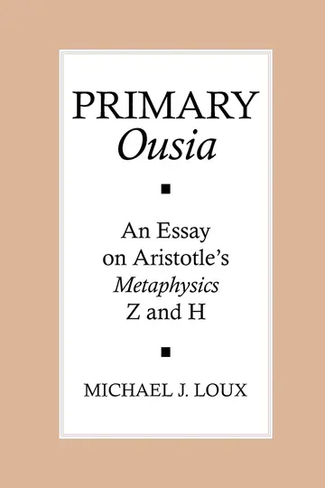 Cover of Primary Ousia
