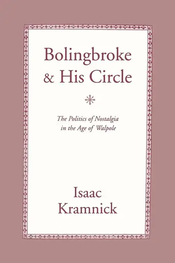 Cover of Bolingbroke and His Circle