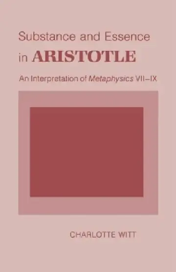 Cover of Substance and Essence in Aristotle