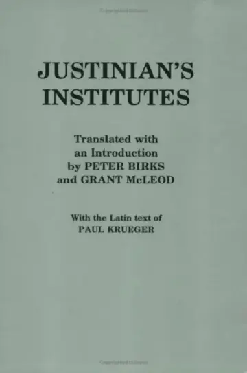 Cover of Justinian's "Institutes"