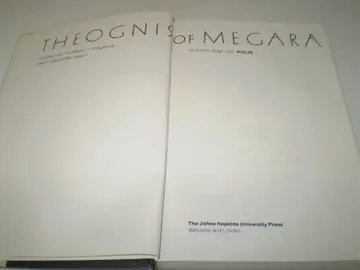 Cover of Theogonis of Megara