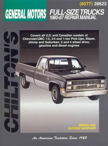 Cover of Chevrolet Pick-Ups (80 - 87) (Chilton)