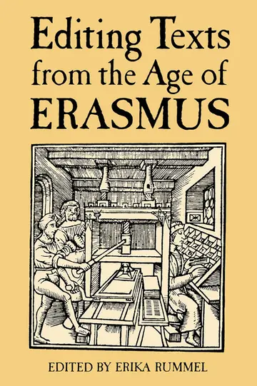 Cover of Editing Texts from the Age of Erasmus