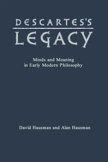 Cover of Descartes's Legacy