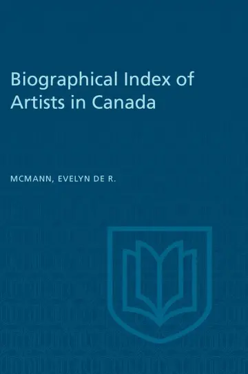 Cover of Biographical Index of Artists in Canada
