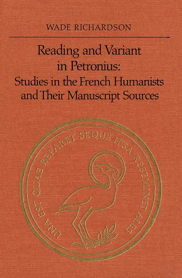 Cover of Reading and Variant in Petronius