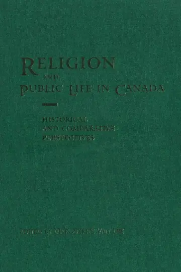 Cover of Religion and Public Life in Canada