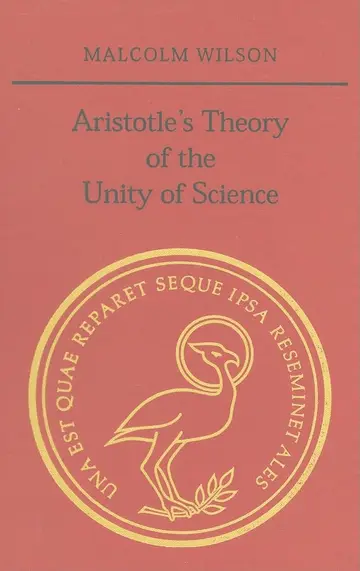 Cover of Aristotle's Theory of the Unity of Science