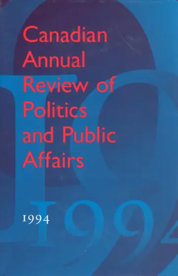 Cover of Canadian Annual Review of Politics and Public Affairs 1994