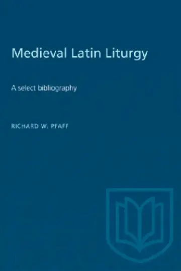 Cover of Medieval Latin Liturgy