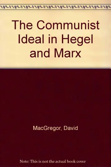 Cover of The Communist Ideal in Hegel and Marx