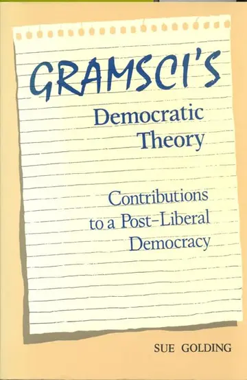 Cover of Gramsci's Democratic Theory