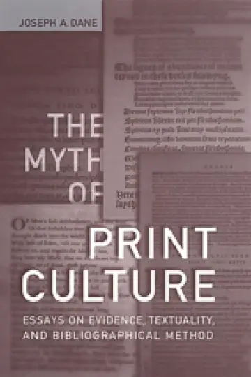 Cover of The Myth of Print Culture