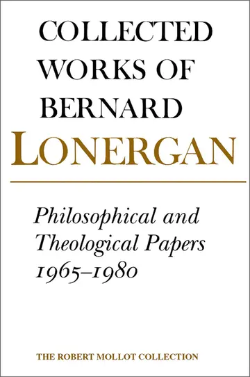 Cover of Collected Works of Bernard Lonergan