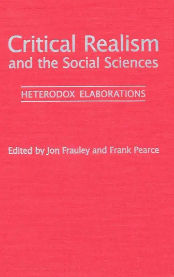 Cover of Critical Realism and the Social Sciences