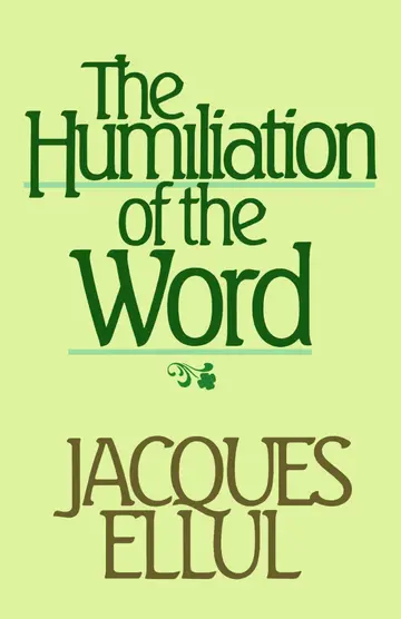 Cover of The Humiliation of the Word