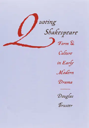 Cover of Quoting Shakespeare