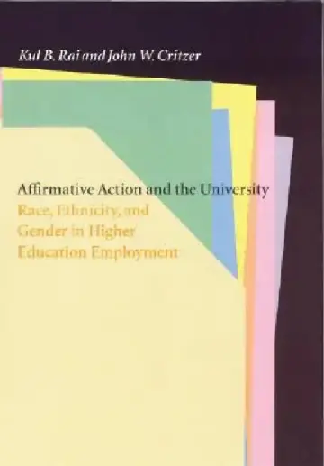 Cover of Affirmative Action and the University