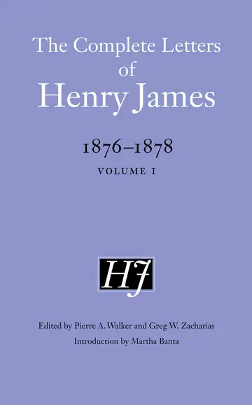 Cover of The Complete Letters of Henry James, 1876-1878