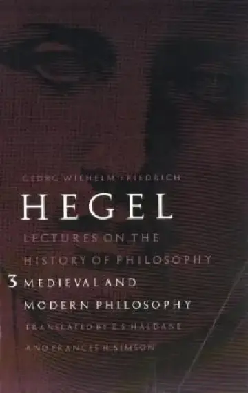 Cover of Lectures on the History of Philosophy, Volume 3