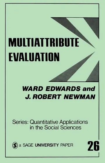 Cover of Multiattribute Evaluation - Vol. 26