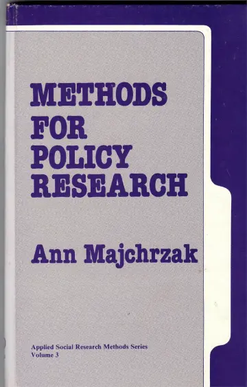 Cover of Methods for Policy Research