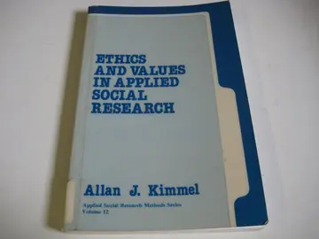 Cover of Ethics and Values in Applied Social Research - Vol. 12
