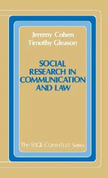 Cover of Social Research in Communication and Law